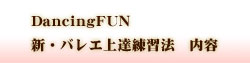 DancingFUN 新・バレエ上達練習法 内容